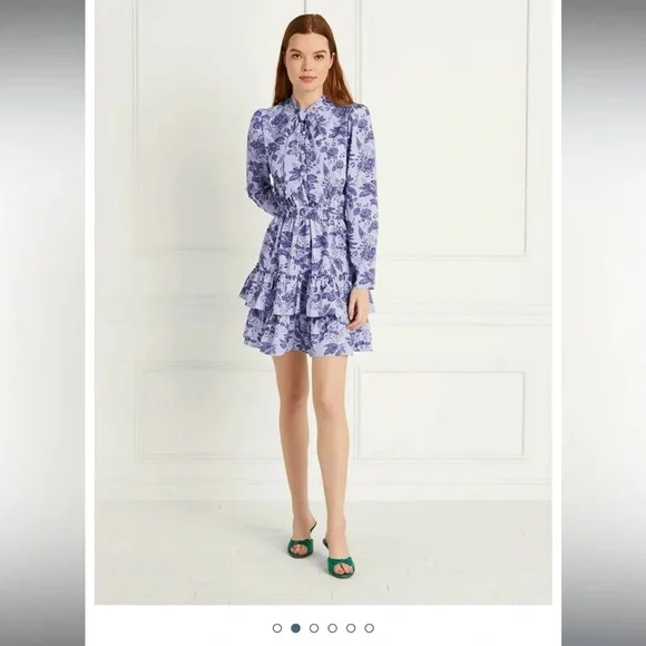 Hill House Home Talia Dress Lilac Tonal Crepe size XS - Picture 3 of 9